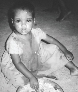 The first orphan I ever held, Sheebani